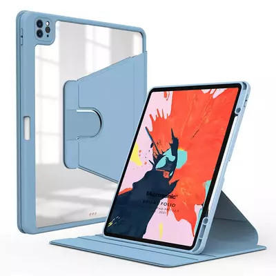 Microsonic Apple iPad Pro 12.9 2020 4.Nesil Kılıf (A2229-A2069-A2232) Regal Folio Mavi