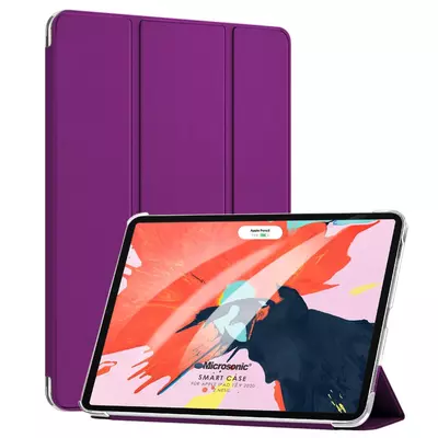 Microsonic Apple iPad Pro 12.9'' 2021 5. Nesil Kılıf (A2378-A2461-A2379-A2462) Slim Translucent Back Smart Cover Mor