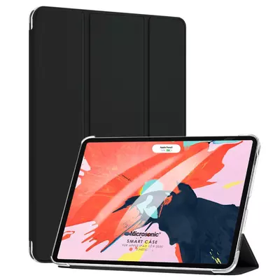 Microsonic Apple iPad Pro 12.9'' 2021 5. Nesil Kılıf (A2378-A2461-A2379-A2462) Slim Translucent Back Smart Cover Siyah