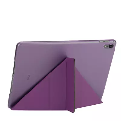 Microsonic Apple iPad Pro 12.9'' 2018 (A1876-A2014-A1895-A1983) Folding Origami Design Kılıf Mor