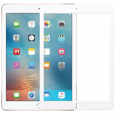 Microsonic Apple iPad Pro 9.7'' (A1673-A1674-A1675) Tam Kaplayan Temperli Cam Ekran Koruyucu Beyaz