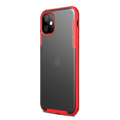 Microsonic Apple iPhone 11 Kılıf Frosted Frame Kırmızı