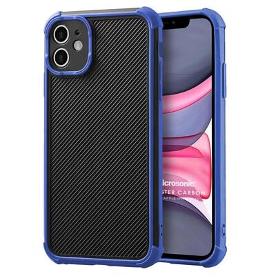 Microsonic Apple iPhone 11 Kılıf Chester Carbon Lacivert