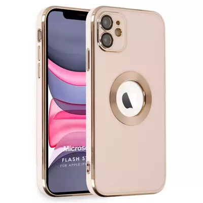 Microsonic Apple iPhone 11 Kılıf Flash Stamp Rose Gold