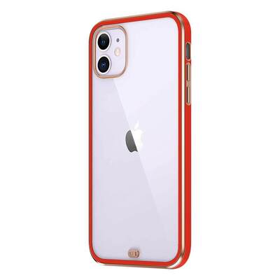 Microsonic Apple iPhone 11 Kılıf Laser Plated Soft Kırmızı