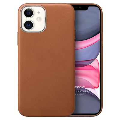 Microsonic Apple iPhone 11 Kılıf Luxury Leather Kahverengi