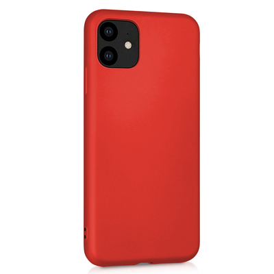 Microsonic Apple iPhone 11 Kılıf Matte Silicone Kırmızı