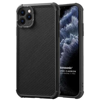 Microsonic Apple iPhone 11 Pro Kılıf Chester Carbon Siyah