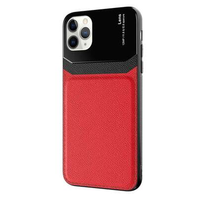 Microsonic Apple iPhone 11 Pro Kılıf Uniq Leather Kırmızı