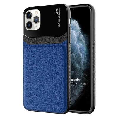 Microsonic Apple iPhone 11 Pro Kılıf Uniq Leather Lacivert