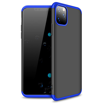 Microsonic Apple iPhone 11 Pro Max Kılıf Double Dip 360 Protective AYS Siyah - Mavi