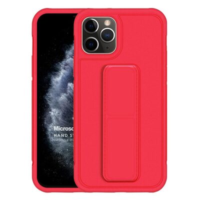 Microsonic Apple iPhone 11 Pro Max Kılıf Hand Strap Kırmızı