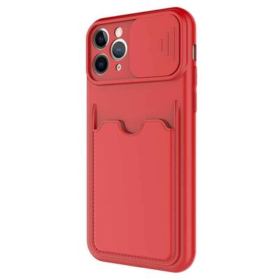 Microsonic Apple iPhone 11 Pro Max Kılıf Inside Card Slot Kırmızı