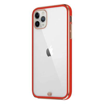 Microsonic Apple iPhone 11 Pro Max Kılıf Laser Plated Soft Kırmızı