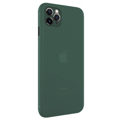 Microsonic Apple iPhone 11 Pro Max Kılıf Peipe Matte Silicone Yeşil