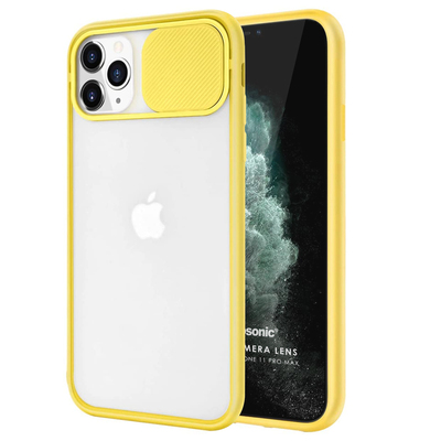Microsonic Apple iPhone 11 Pro Max Kılıf Slide Camera Lens Protection Sarı