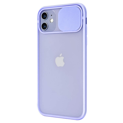 Microsonic Apple iPhone 11 Kılıf Slide Camera Lens Protection Lila