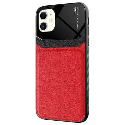 Microsonic Apple iPhone 11 Kılıf Uniq Leather Kırmızı