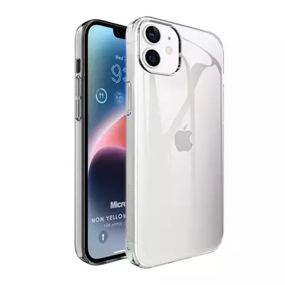 Microsonic Apple iPhone 12 Kılıf Non Yellowing Crystal Clear Sararma Önleyici Kristal Şeffaf