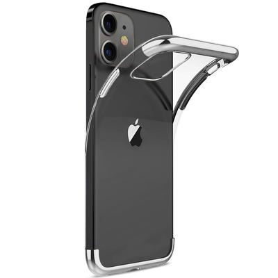 Microsonic Apple iPhone 12 Kılıf Skyfall Transparent Clear Gümüş