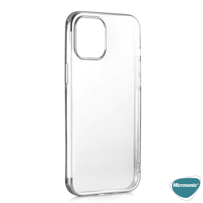 Microsonic Apple iPhone 12 Kılıf Skyfall Transparent Clear Gümüş