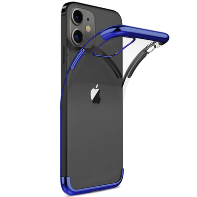 Microsonic Apple iPhone 12 Kılıf Skyfall Transparent Clear Mavi