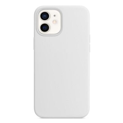 Microsonic Apple iPhone 12 Kılıf Liquid Lansman Silikon Beyaz