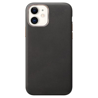 Microsonic Apple iPhone 12 Kılıf Luxury Leather Siyah