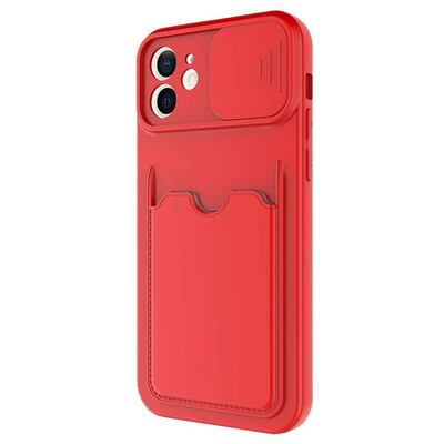 Microsonic Apple iPhone 12 Mini Kılıf Inside Card Slot Kırmızı