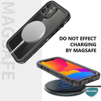 Microsonic Apple iPhone 12 Mini Kılıf Waterproof 360 Full Body Protective Siyah
