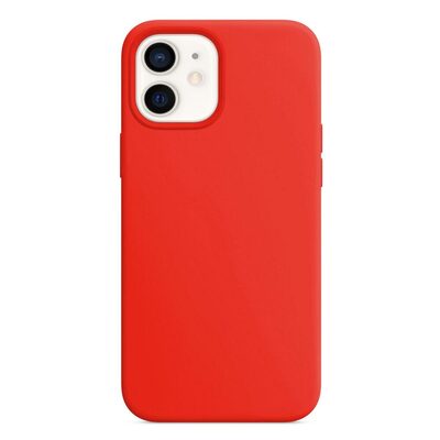Microsonic Apple iPhone 12 Mini Kılıf Liquid Lansman Silikon Kırmızı