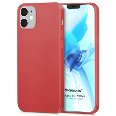 Microsonic Apple iPhone 12 Mini Kılıf Matte Silicone Kırmızı