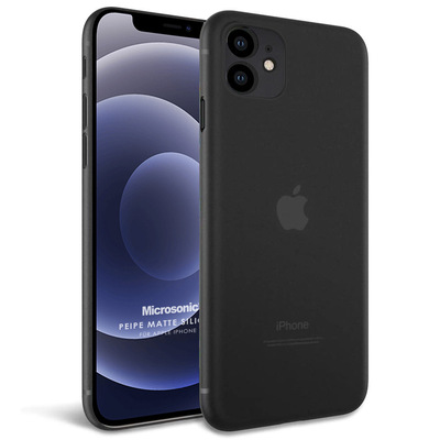 Microsonic Apple iPhone 12 Mini Kılıf Peipe Matte Silicone Siyah