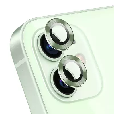 Microsonic Apple iPhone 12 Mini Tekli Kamera Lens Koruma Camı Yeşil