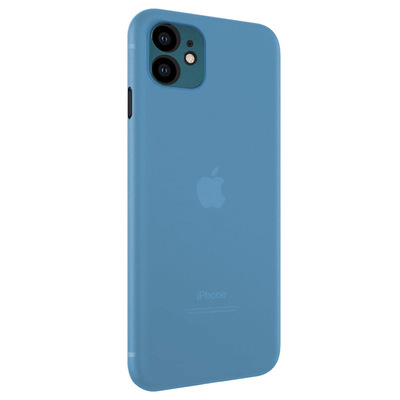 Microsonic Apple iPhone 12 Kılıf Peipe Matte Silicone Mavi