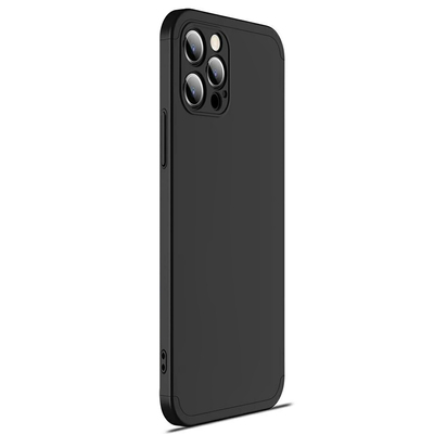 Microsonic Apple iPhone 12 Pro Kılıf Double Dip 360 Protective AYS Siyah