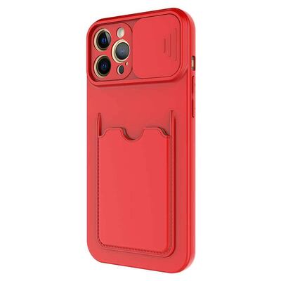 Microsonic Apple iPhone 12 Pro Kılıf Inside Card Slot Kırmızı