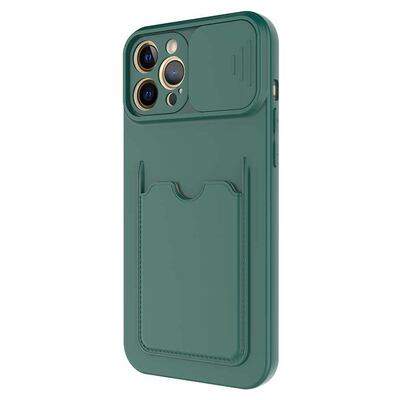 Microsonic Apple iPhone 12 Pro Kılıf Inside Card Slot Koyu Yeşil