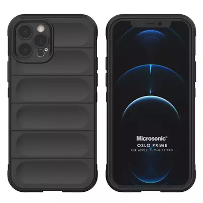 Microsonic Apple iPhone 12 Pro Kılıf Oslo Prime Siyah