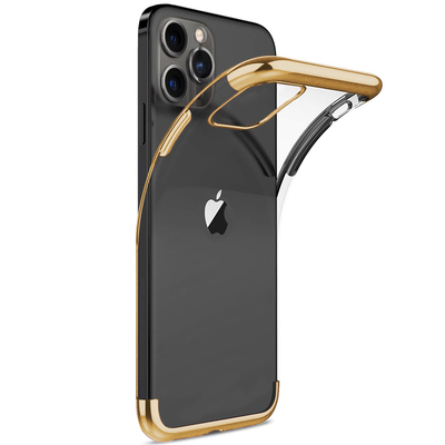 Microsonic Apple iPhone 12 Pro Kılıf Skyfall Transparent Clear Gold