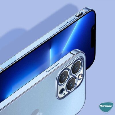 Microsonic Apple iPhone 12 Pro Kılıf Square Matte Plating Mavi
