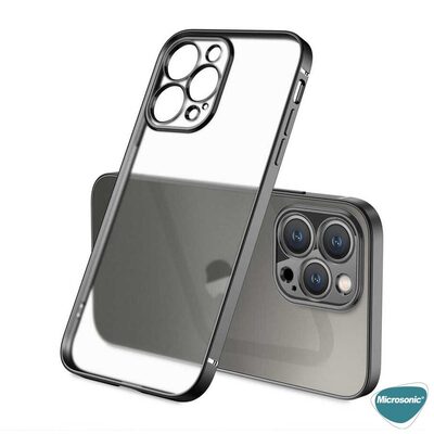 Microsonic Apple iPhone 12 Pro Kılıf Square Matte Plating Siyah