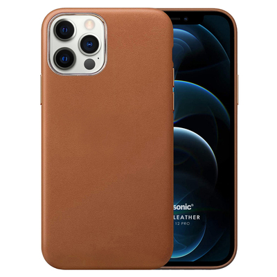 Microsonic Apple iPhone 12 Pro Kılıf Luxury Leather Kahverengi