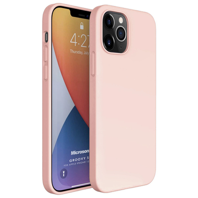 Microsonic Apple iPhone 12 Pro Max Kılıf Groovy Soft Rose Gold