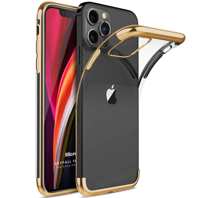 Microsonic Apple iPhone 12 Pro Max Kılıf Skyfall Transparent Clear Gold