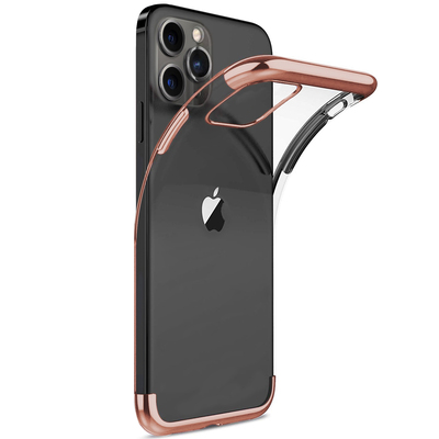 Microsonic Apple iPhone 12 Pro Max Kılıf Skyfall Transparent Clear Rose Gold
