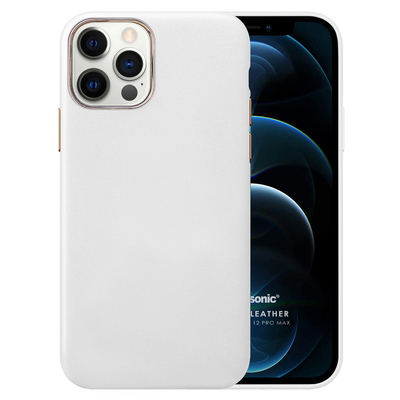 Microsonic Apple iPhone 12 Pro Max Kılıf Luxury Leather Beyaz