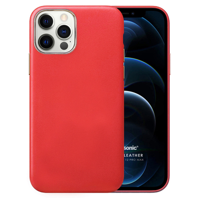 Microsonic Apple iPhone 12 Pro Max Kılıf Luxury Leather Kırmızı
