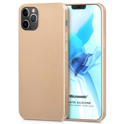 Microsonic Apple iPhone 12 Pro Max Kılıf Matte Silicone Gold