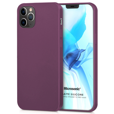 Microsonic Apple iPhone 12 Pro Max Kılıf Matte Silicone Mor